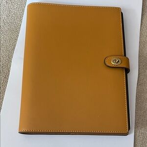 Coach Turnlock Leather Planner